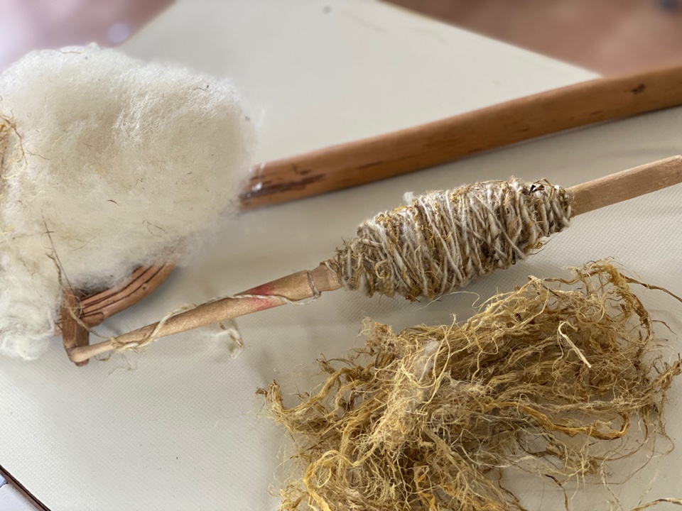 Yarn development from rice straw